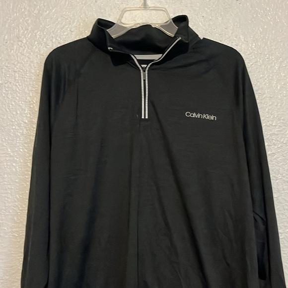 Calvin Klein Move 365 black zip top running pullover size large - Picture 2 of 8